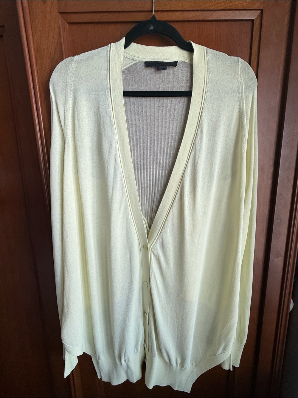 Alexander Wang Neon Yellow Sheer-Back Oversized Cardigan – Size L – Never Worn